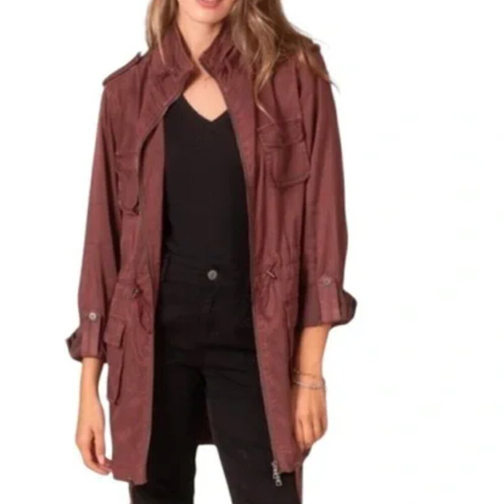 Anthropologie Cartonnier Utility Cargo Jacket Size 0 Clay